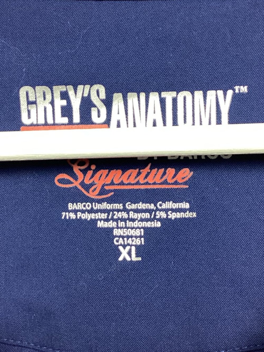 Greys Anatomy Scrub Set Blue XL/LP - Picture 9 of 12